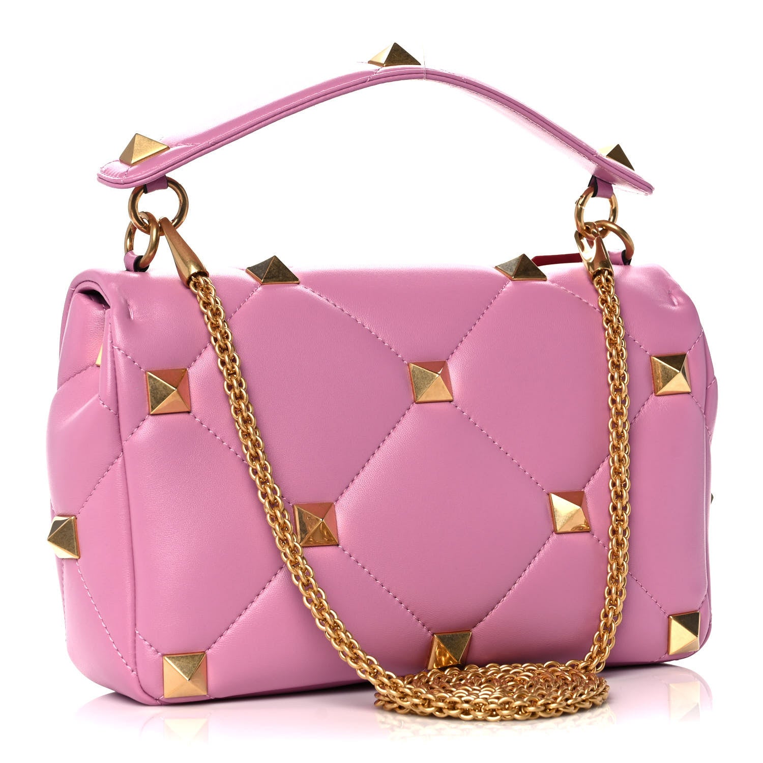 Valentino Garavani Nappa Large Roman Stud Shoulder Bag Giacinto 3 of 11