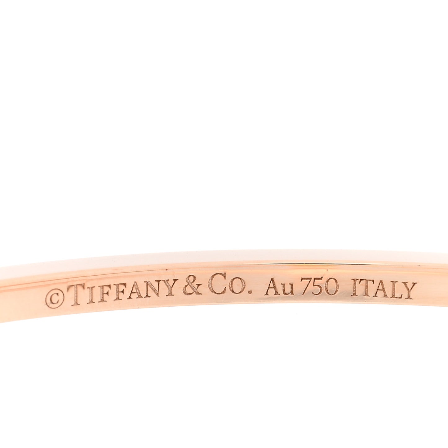 18K Rose Gold Diamond T Hinged Wire Bangle Bracelet