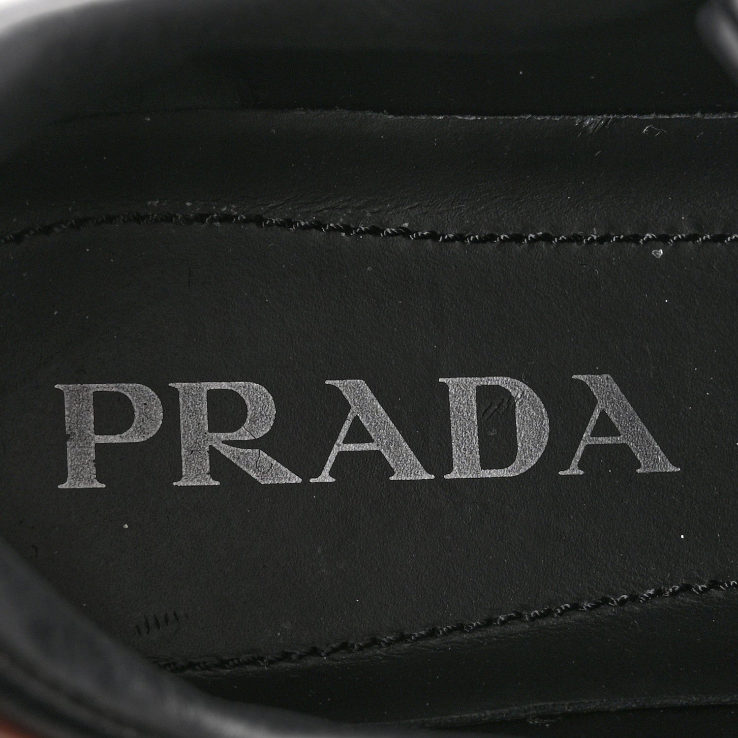 Prada Vitello Soft Logo Low Top 45mm Sneakers 36.5 Black White 8 of 11