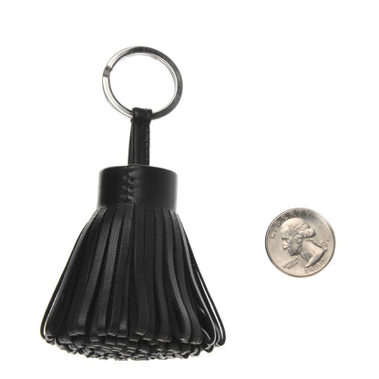 Hermes Lambskin Carmen Tassel Key Holder Black 2 of 3