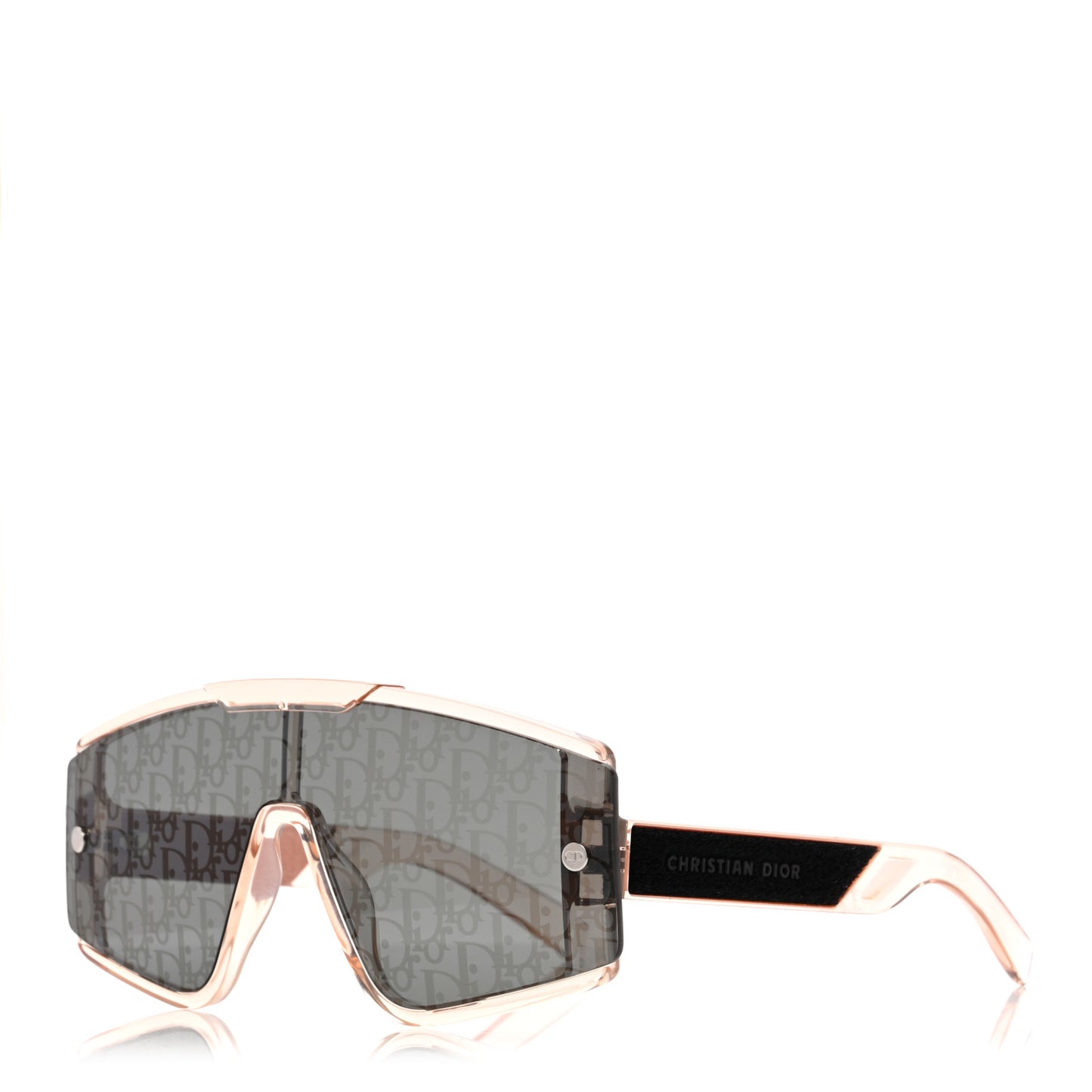 Acetate Diorxtrem MU Oblique Mask Sunglasses Crystal Rose Gold