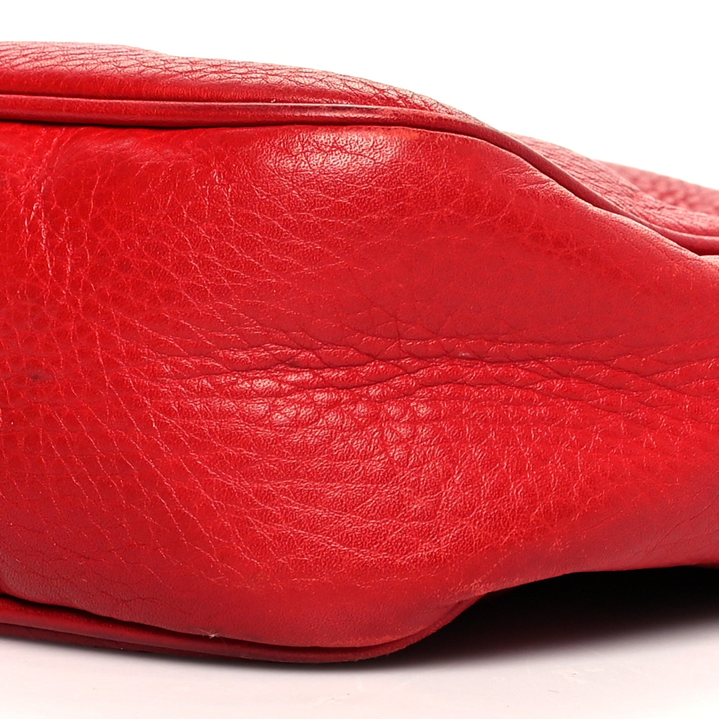 Pebbled Calfskin Small Soho Disco Bag Tabasco Red