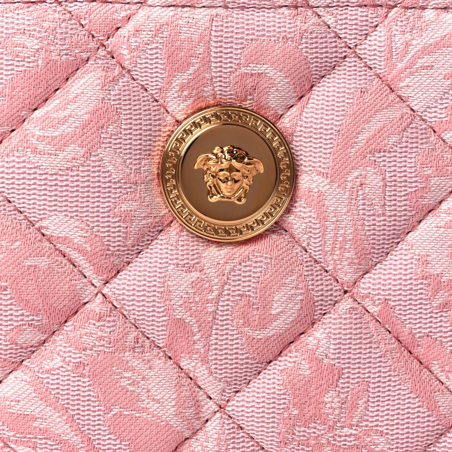 Jacquard Barocco Quilted Medusa Crossbody Pink