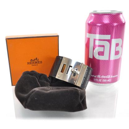 Hermes Alligator Kelly Dog Cuff Black 2 of 5