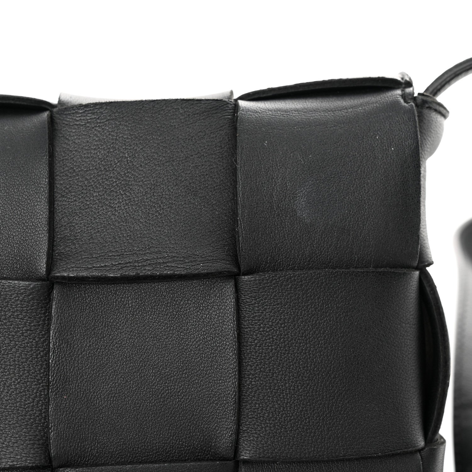 Bottega Veneta Lambskin Maxi Intrecciato Cassette Crossbody Bag Black 17 of 19