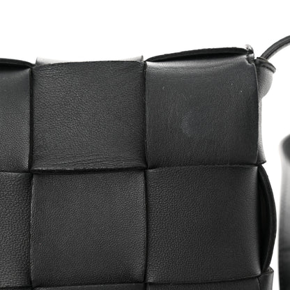 Bottega Veneta Lambskin Maxi Intrecciato Cassette Crossbody Bag Black 17 of 19