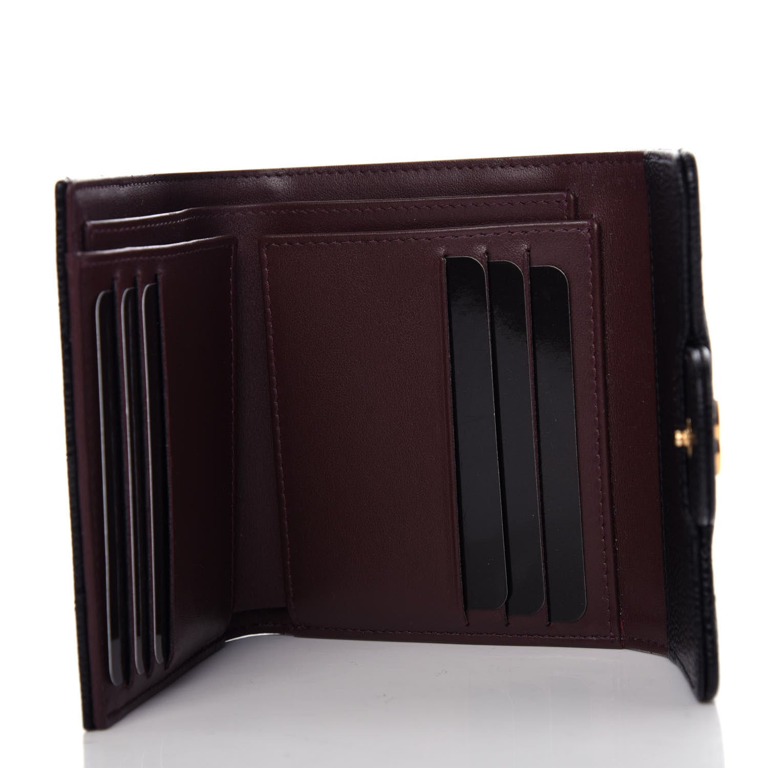 Chanel Caviar Quilted Compact Flap Wallet Black 5 of 10