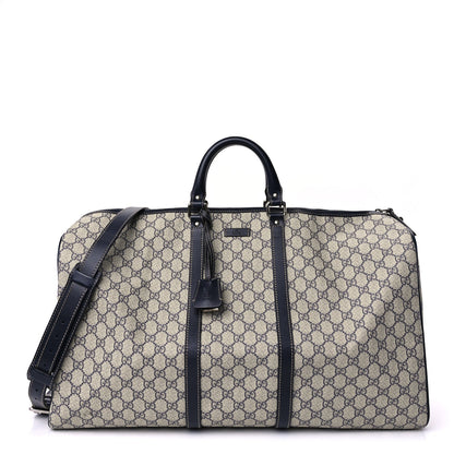 Gucci Plus Monogram Large Carry On Duffle Bag  Navy 1 of 8