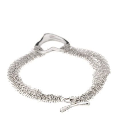 Tiffany Sterling Silver Elsa Peretti Open Heart Mesh Bracelet 3 of 4