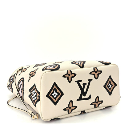 Louis Vuitton Monogram Giant Wild at Heart Neverfull MM  Creme 4 of 9
