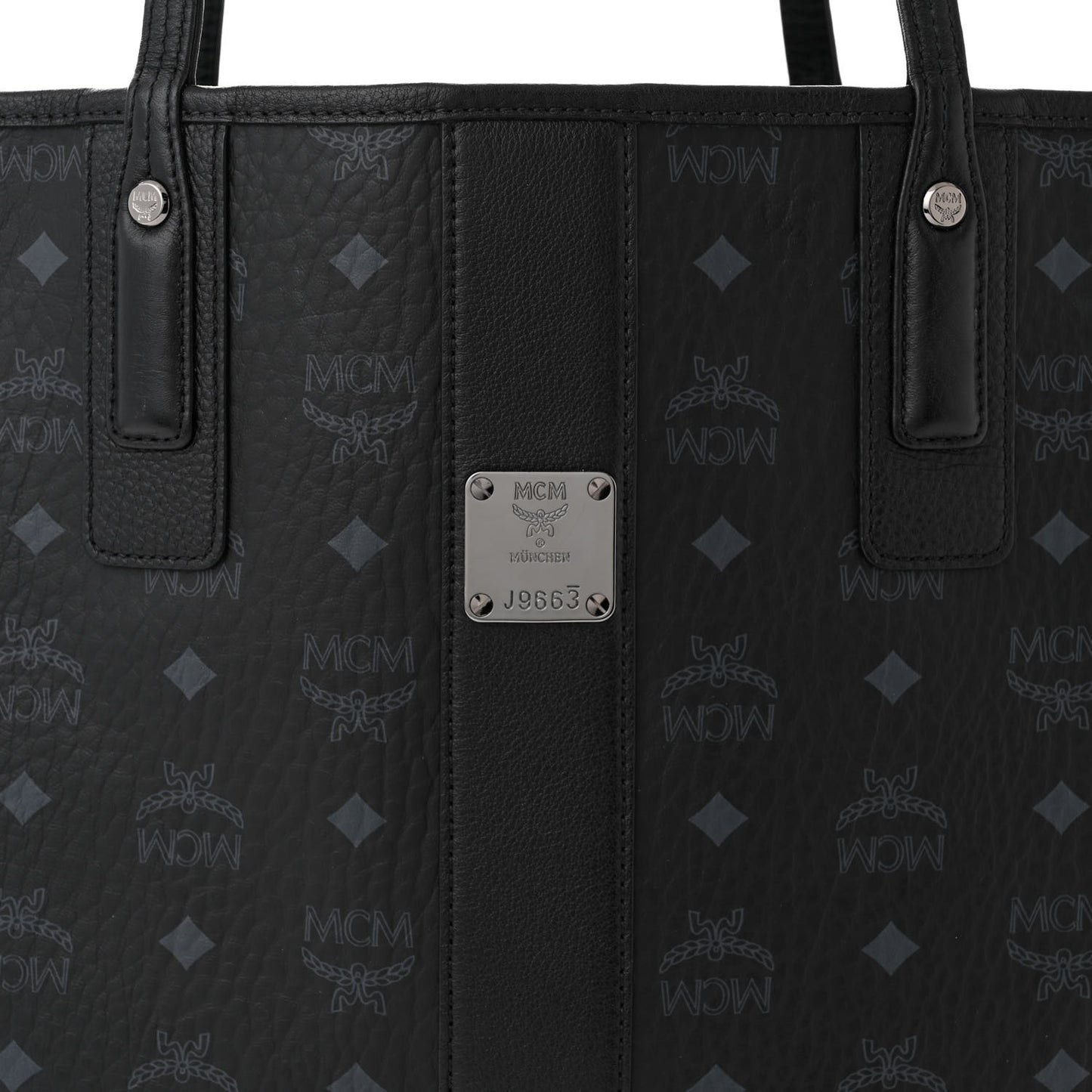 Visetos Medium Liz Reversible Shopper Tote Black