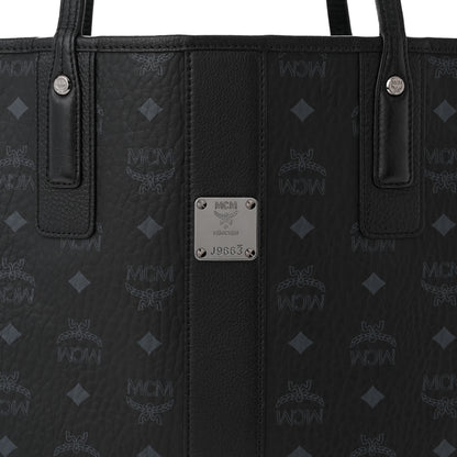 MCM Visetos Medium Liz Reversible Shopper Tote Black 10 of 16