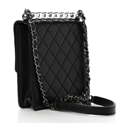 Chanel Goatskin Quilted Chic Pearls Flap Black 2 of 4