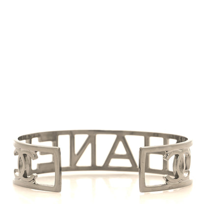 Chanel Ruthenium Logo Cuff Bracelet 3 of 5