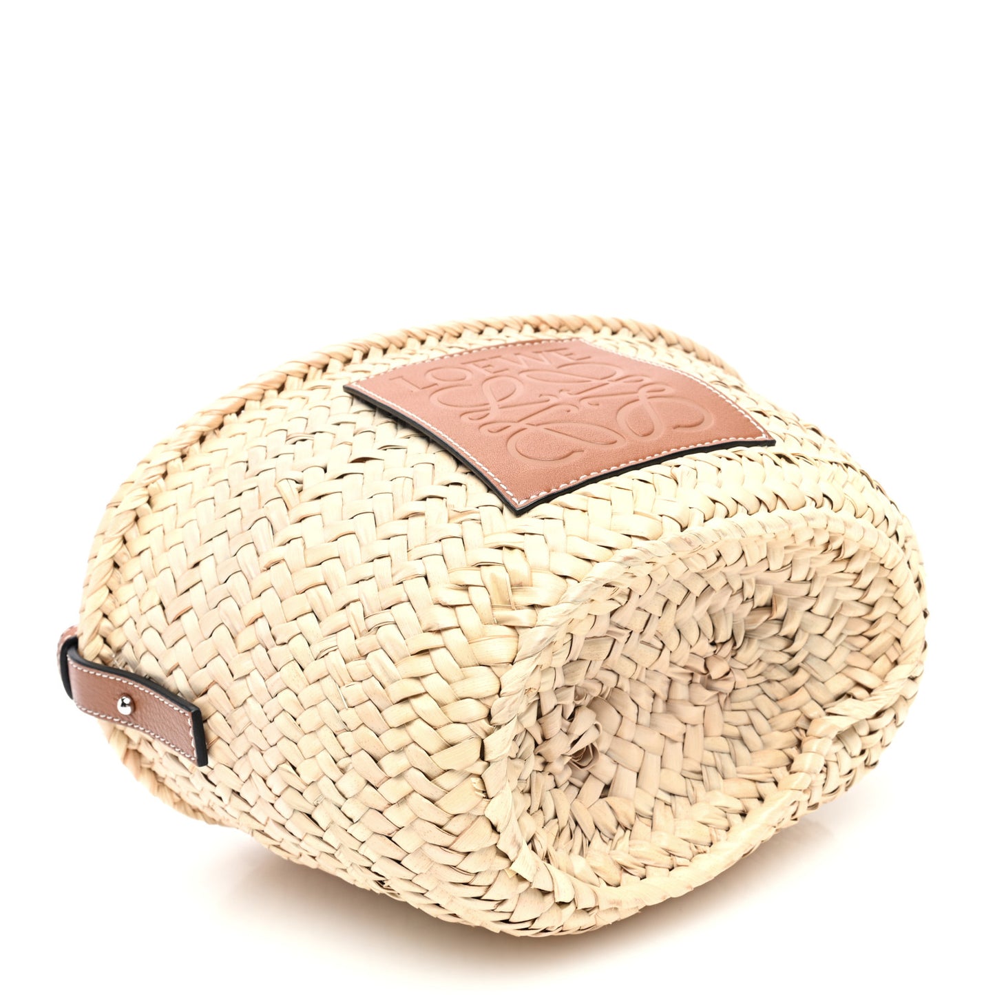 Raffia Drawstring Basket Tote Bag Natural Tan