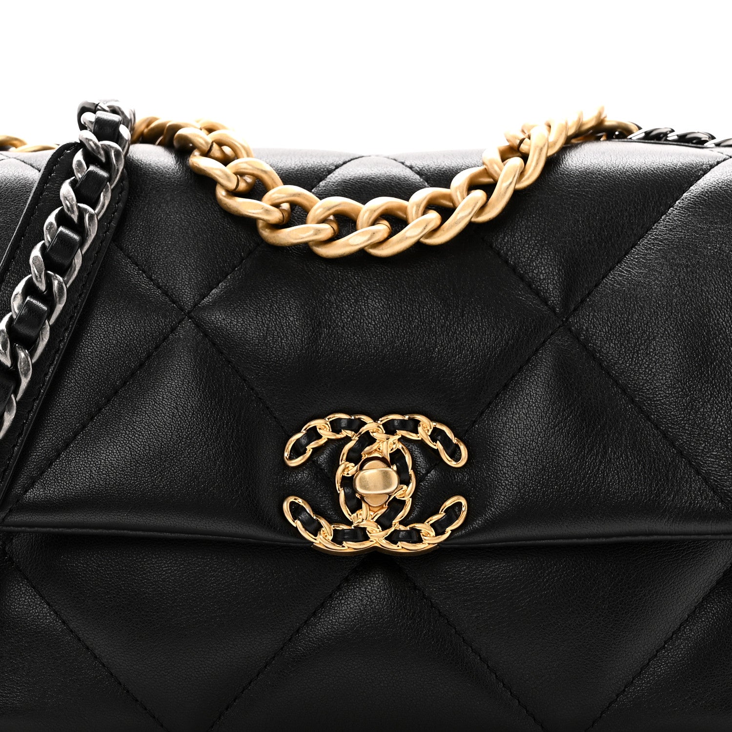 Chanel Lambskin Quilted Medium Chanel 19 Flap Black 8 of 11