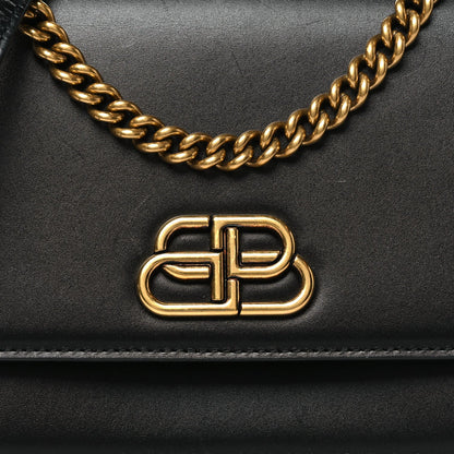 Balenciaga Box Calfskin S Sharp Chain Shoulder Bag Black 7 of 7