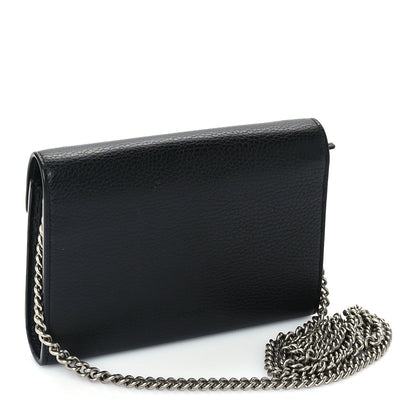 Gucci Dollar Calfskin Crystal Mini Dionysus Chain Wallet  Black 2 of 8
