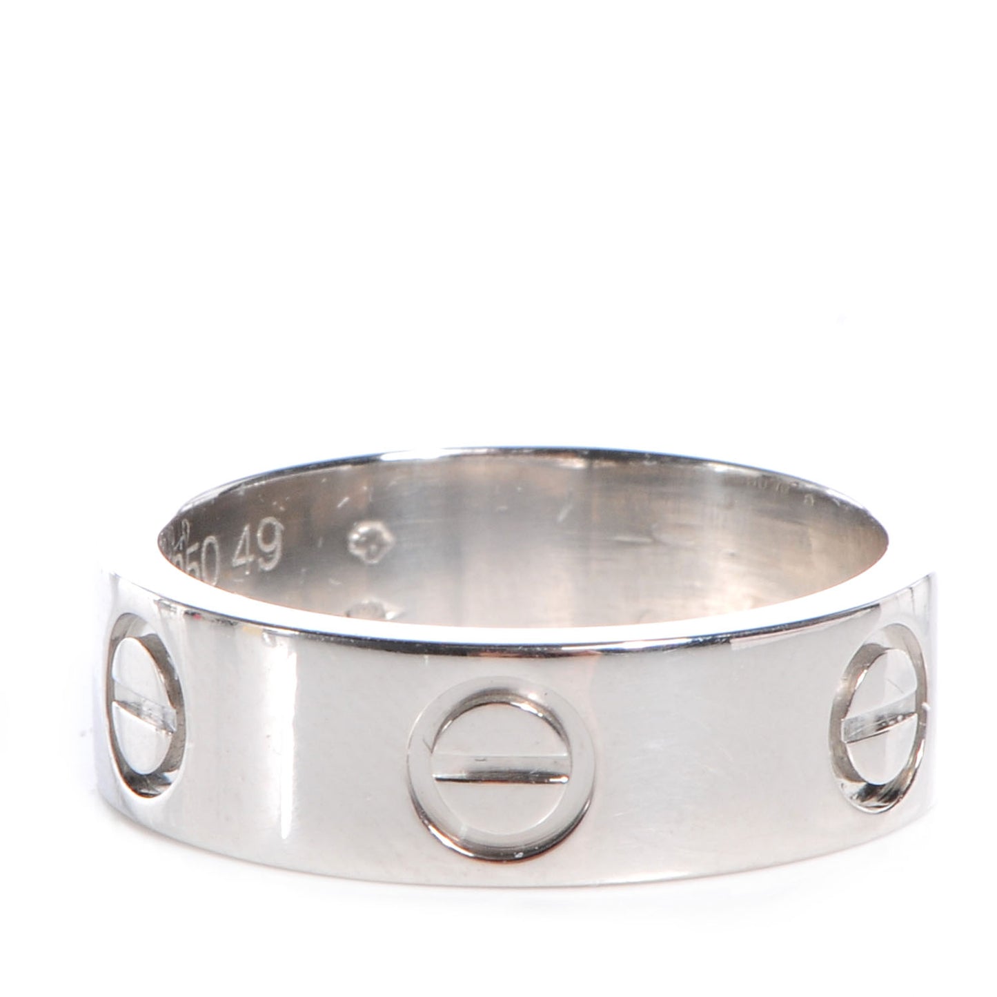 Platinum 5mm Love Ring Size 49 US 4.75