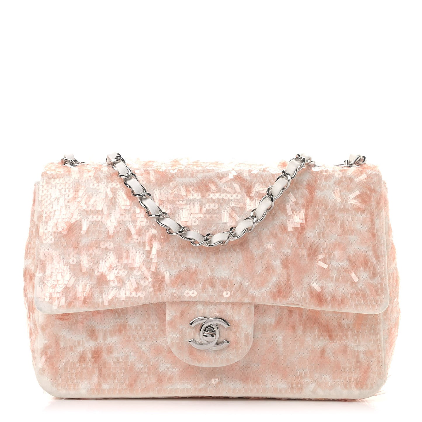 Sequin Paillette Small Flap Light Pink