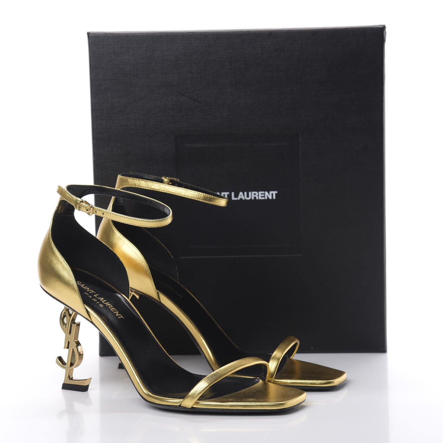 Saint Laurent Calfskin Opyum Sandals 39 Oro 12 of 12