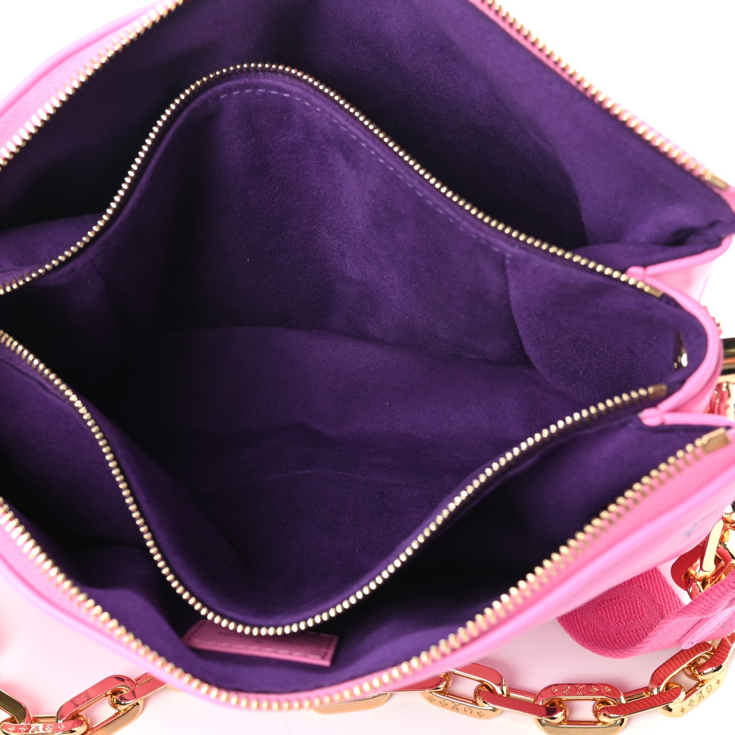 Louis Vuitton Lambskin Embossed Monogram Vuittamins Coussin PM Rose Violet 6 of 11