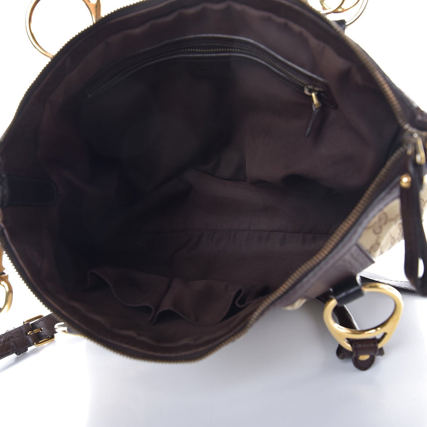 Monogram Interlocking G Tote Dark Brown