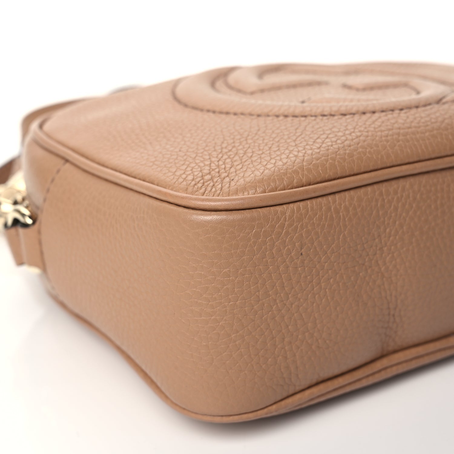 Gucci Pebbled Calfskin Small Soho Disco Bag Camelia 8 of 9