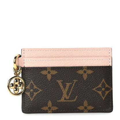 Louis Vuitton Monogram LV Charms Card Holder Rose Ballerine 1 of 8