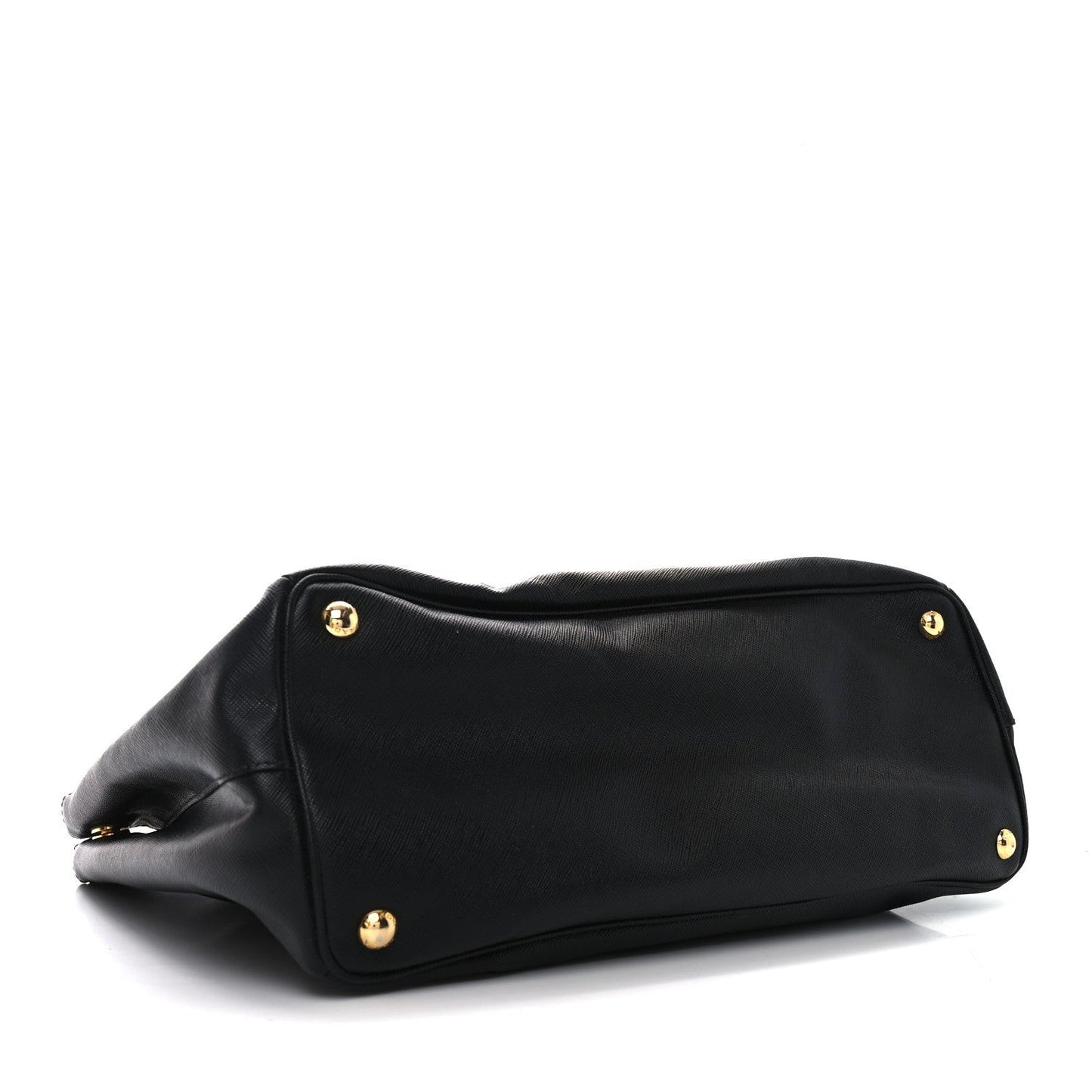 Saffiano Lux Large Galleria Double Zip Tote Black