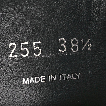 Prada Spazzolato Rois Nylon Metal Triangle Logo Monolith Pouch Pocket 55mm Boots 38.5 Black 7 of 7