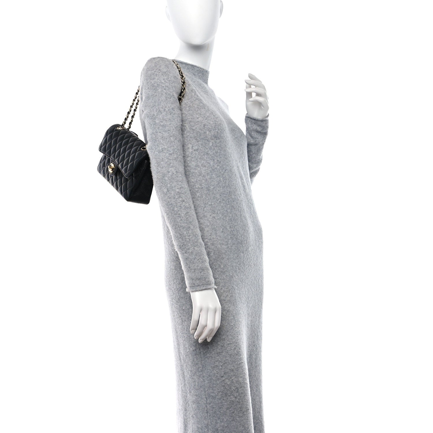 Chanel Caviar Quilted Medium Double Flap Black 2 of 11