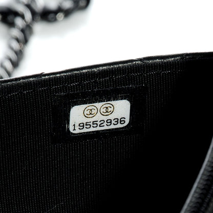 Chanel Lambskin Quilted Boy Wallet On Chain WOC So Black 7 of 9