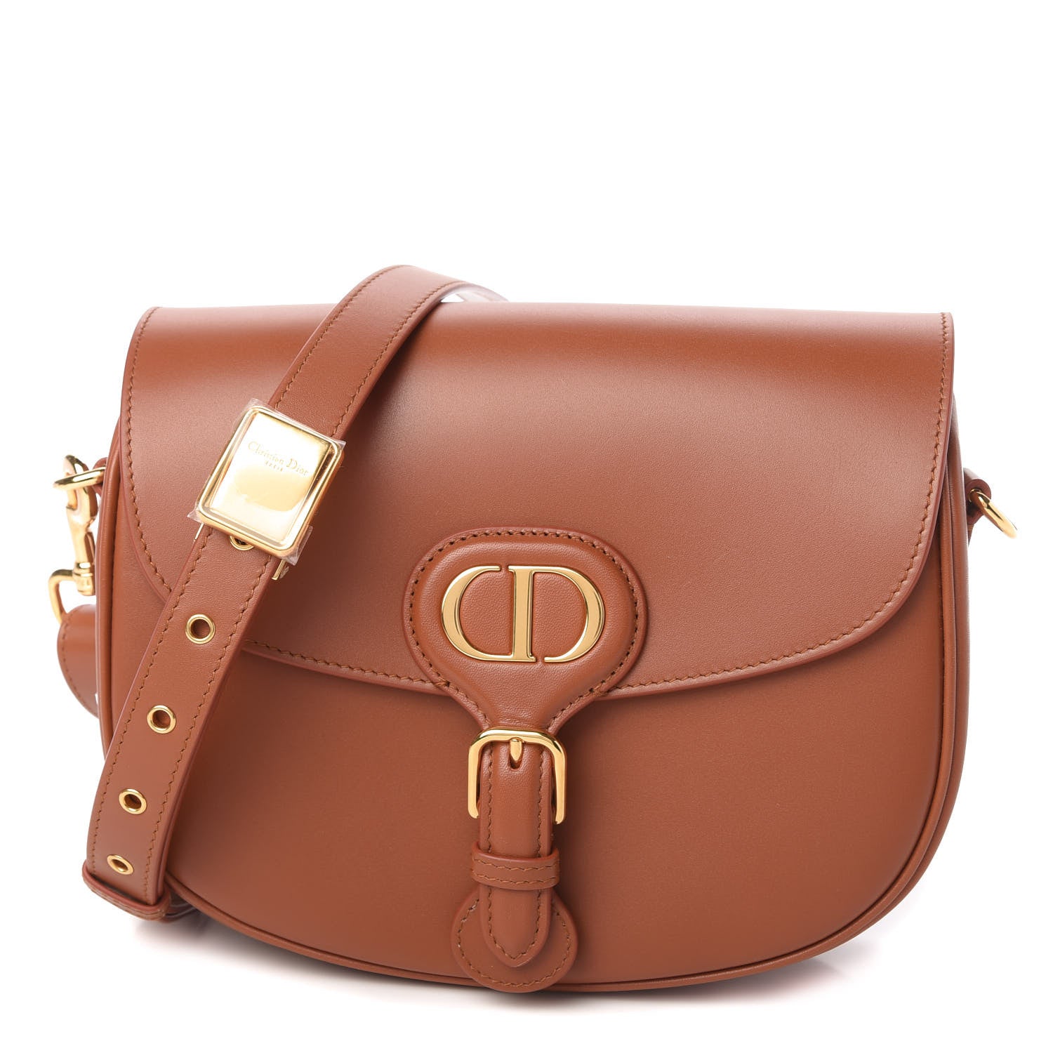 Christian Dior Box Calfskin Medium Bobby Flap Dark Tan 1 of 12