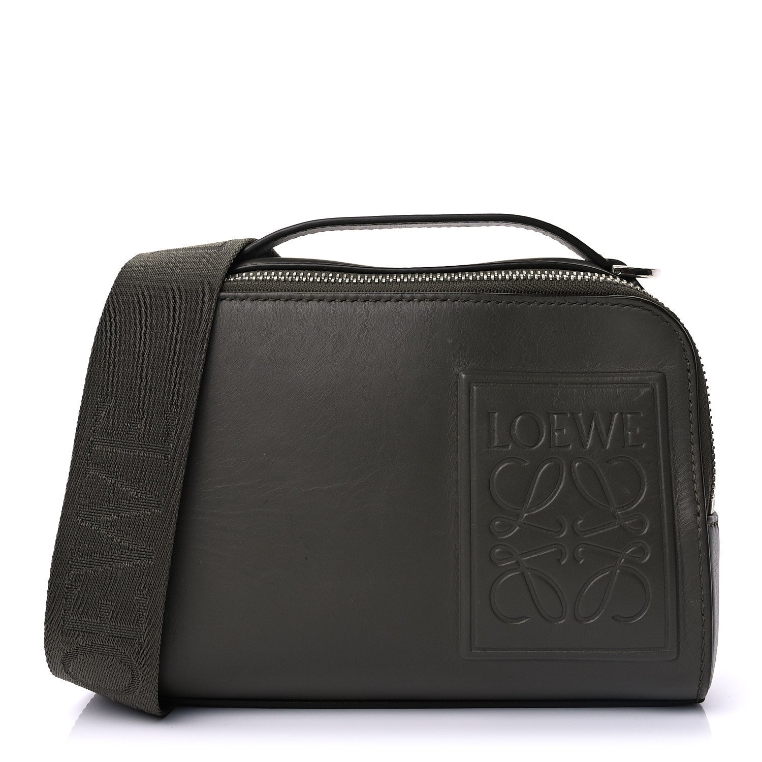 Loewe Satin Calfskin Mini Camera Bag Olive Green 1 of 8