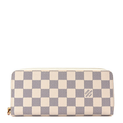 Louis Vuitton Damier Azur Clemence Wallet Rose Ballerine 1 of 7