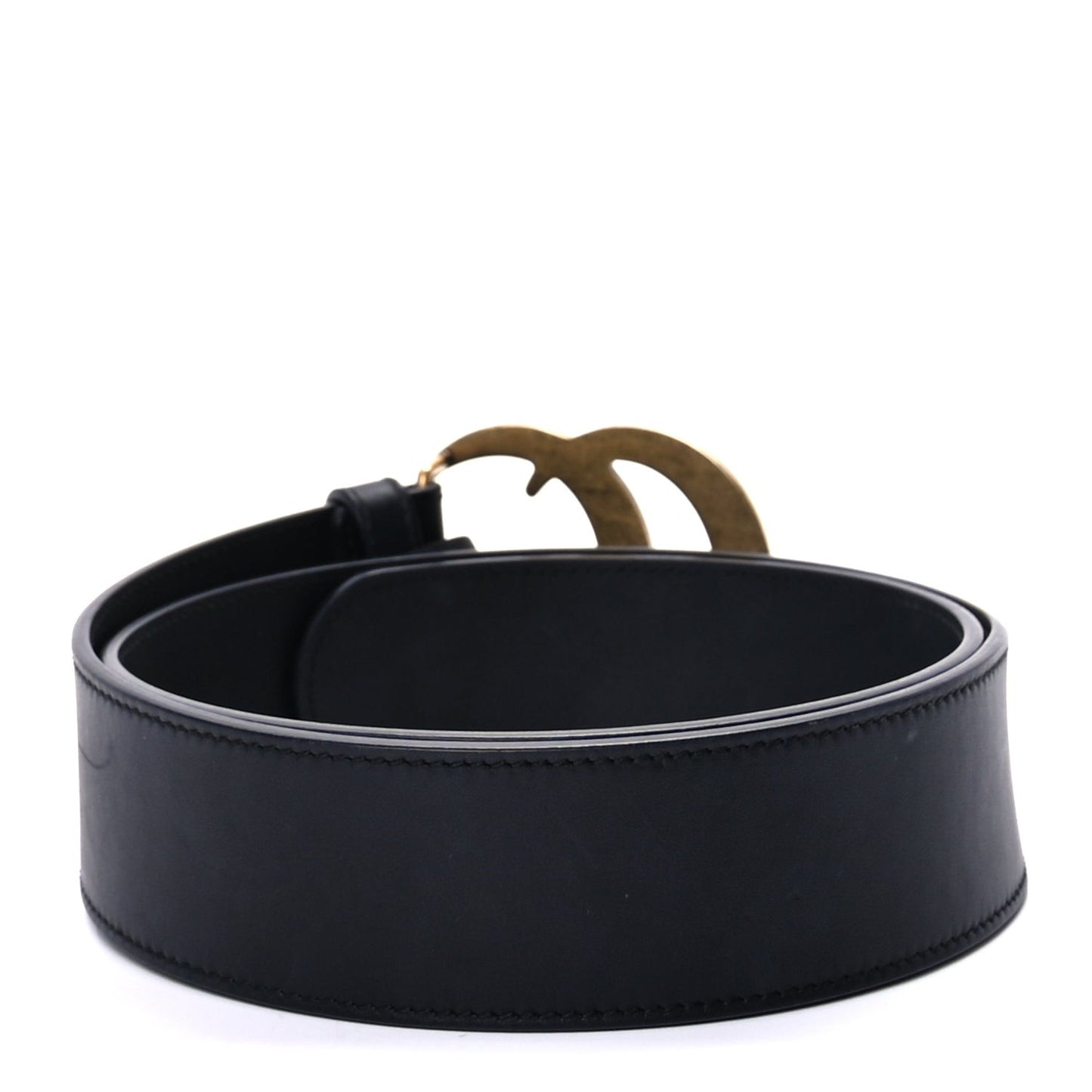 Calfskin Double G Wide Belt 75 30  Black