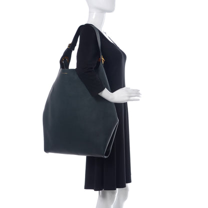 Burberry Calfskin Medium Grommet Detail Tote Dark Emerald 2 of 7