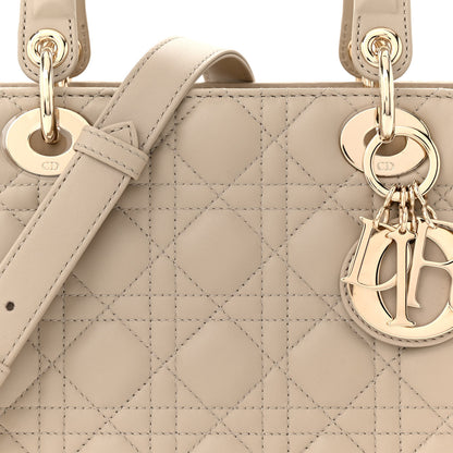 Christian Dior Lambskin Cannage Medium Lady Dior Beige 8 of 12