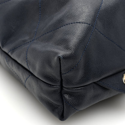 Chanel Shiny Caviar Quilted Chanel 22 Backpack Dark Blue 10 of 10