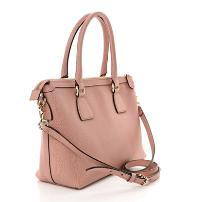 Gucci Dollar Calfskin GG Charm Satchel Soft Pink 3 of 7