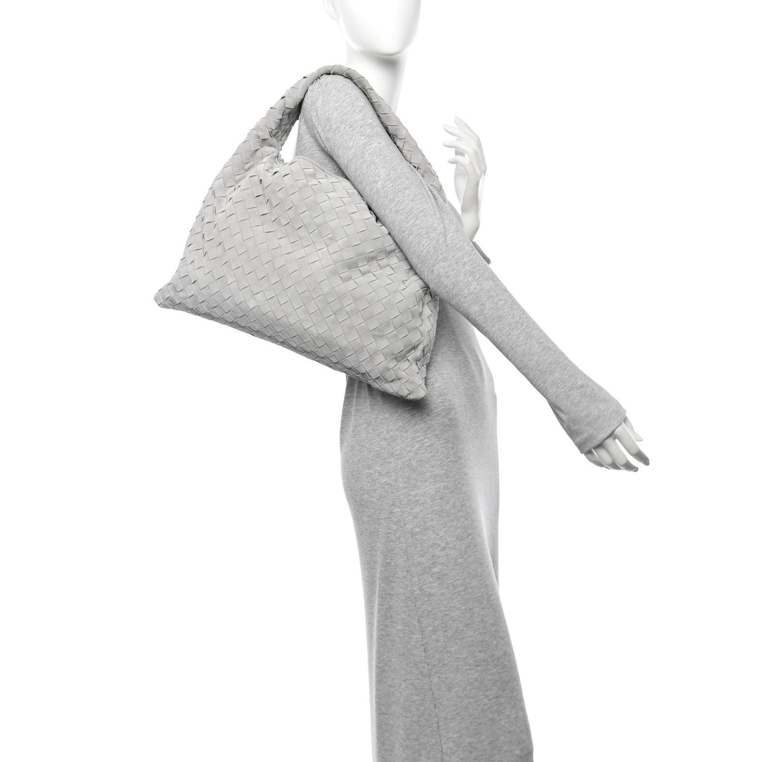Bottega Veneta Suede Intrecciato Small Hop Sterling 2 of 7