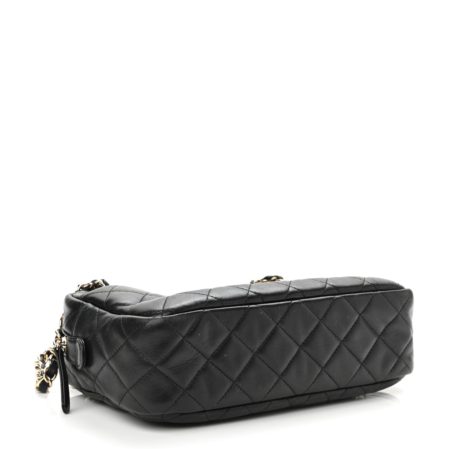 Lambskin Quilted Camera Bag Black