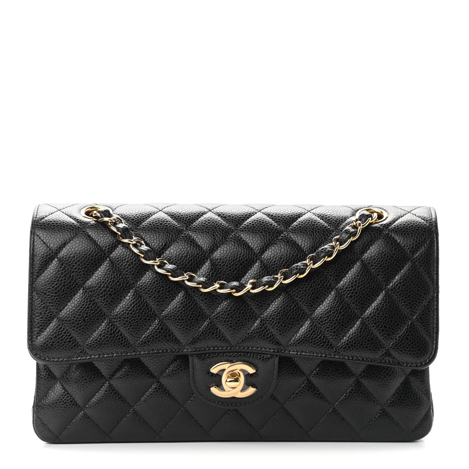 Chanel Caviar Quilted Medium Double Flap Black 1 of 9