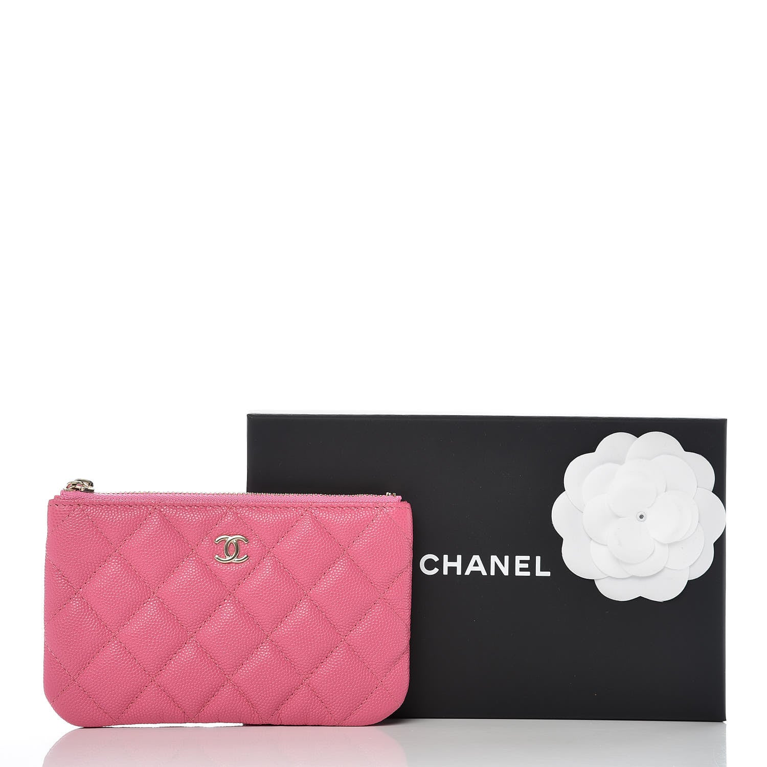 Chanel Caviar Quilted Small Cosmetic Case Pink 8 of 8