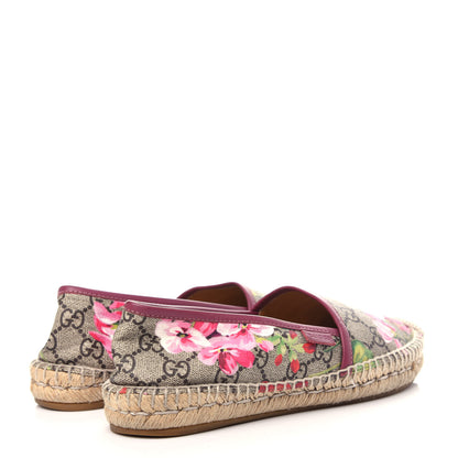 Gucci GG Supreme Monogram Blooms Espadrilles 36.5 Beige Multicolor Dry Rose 4 of 11