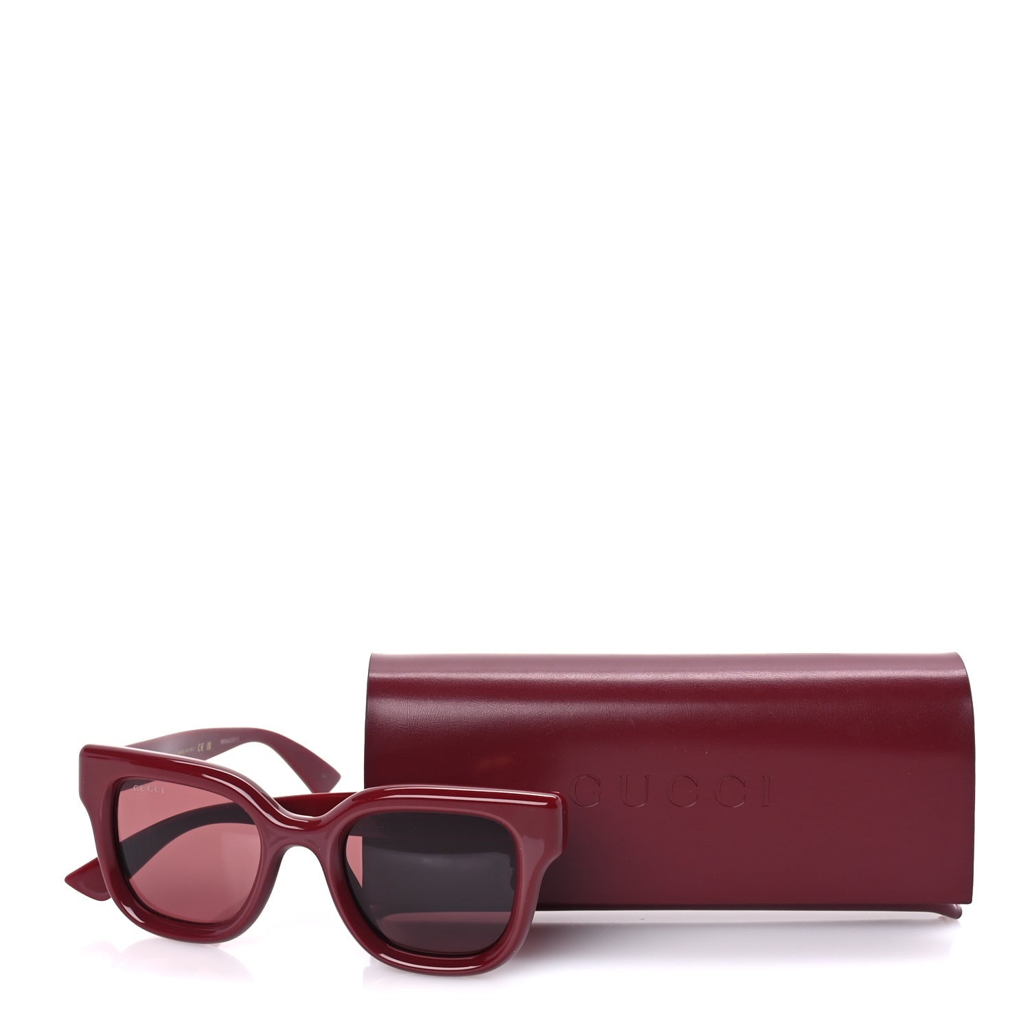 Gucci Acetate Round Sunglasses GG1828S  Burgundy 5 of 7