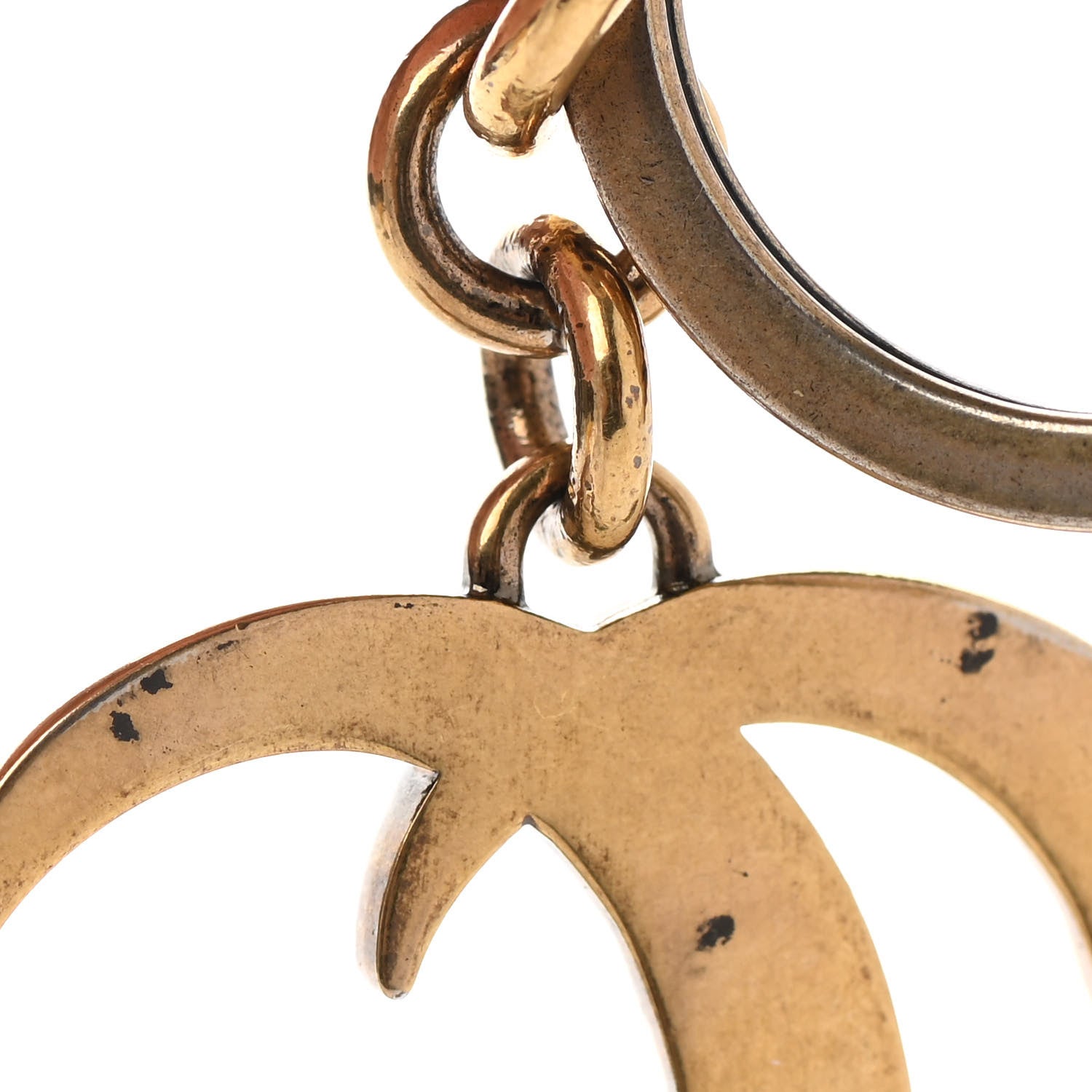 Gucci Pearl Double G Key Chain Gold 5 of 5