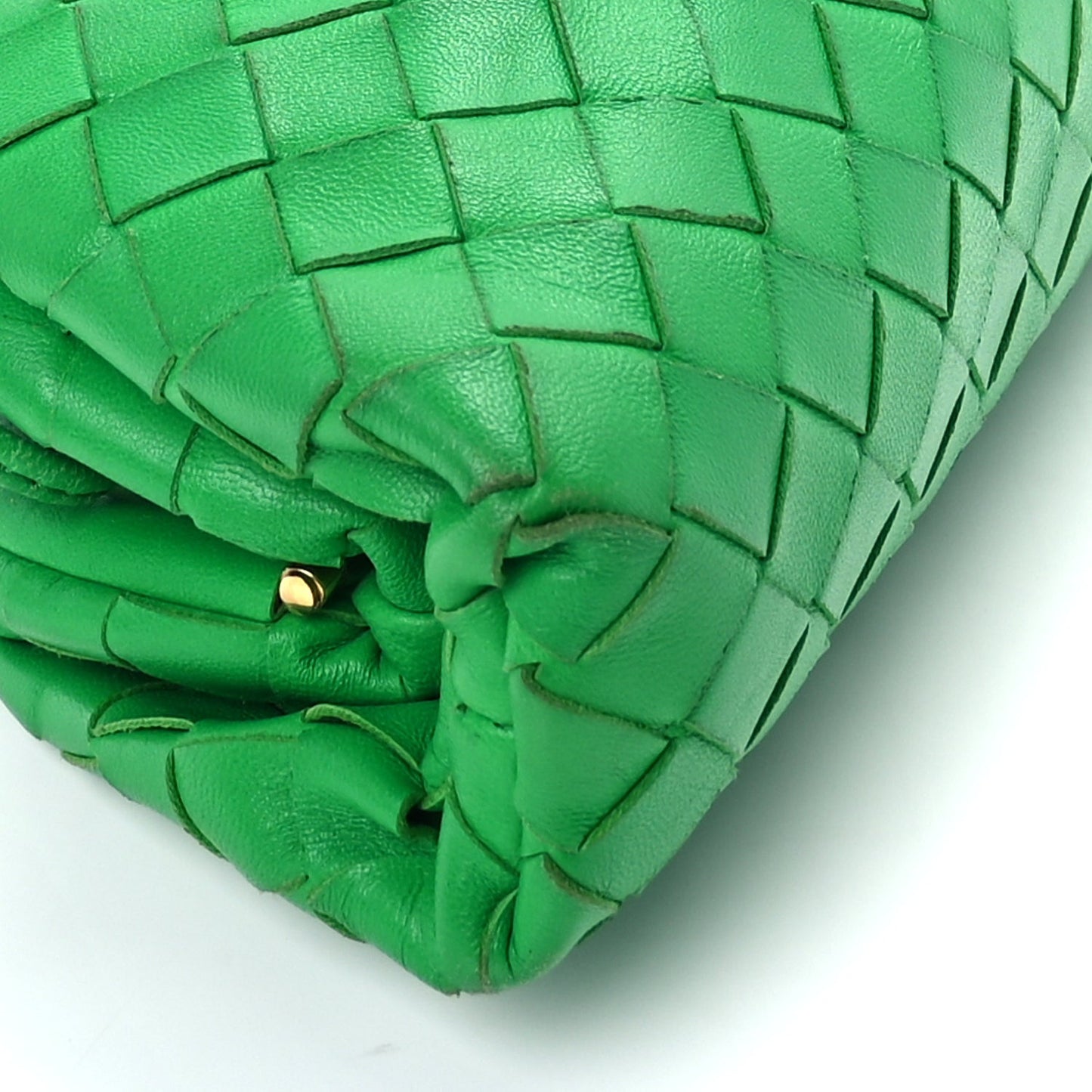 Nappa Intrecciato The Mini Pouch Clutch  Parakeet