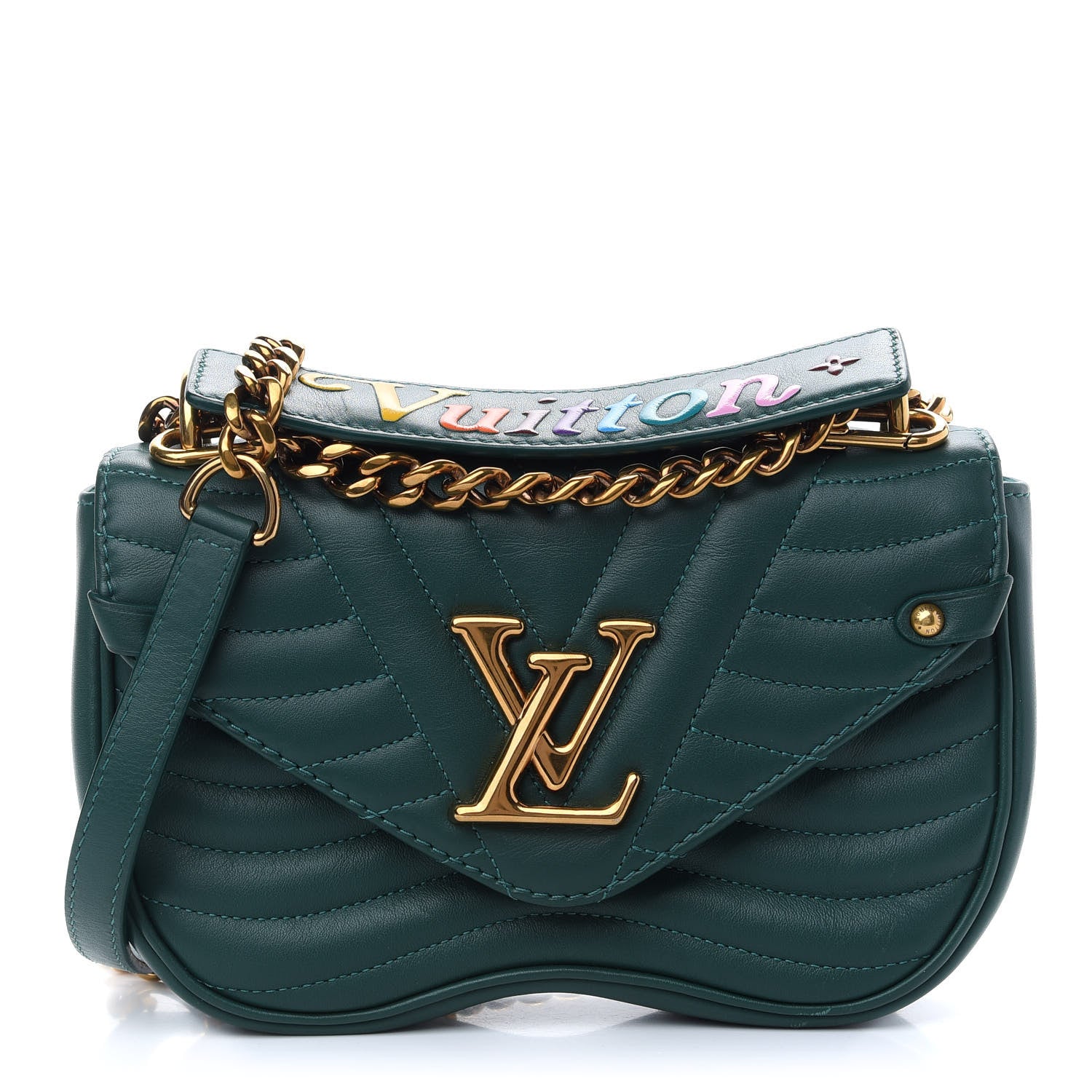 Louis Vuitton Calfskin New Wave Chain PM Emerald 1 of 8